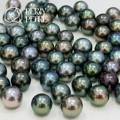 【Peony Brooch】+【Black Tahitian Pearl】Deep Sea Black Pearl 8-12mm