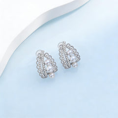 Freshwater Pearl Lace Stud Earrings