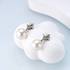 Iris Bloom Duo Freshwater Pearl Studs
